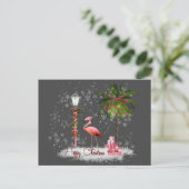 Carte Postale Votos de Natal de Flamingo (Debout devant)