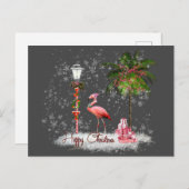 Carte Postale Votos de Natal de Flamingo (Devant / Derrière)