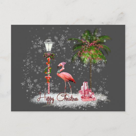 Carte Postale Votos de Natal de Flamingo (Devant)