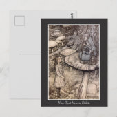 Carte Postale Votre Alice Texte/Couleur avec Caterpillar Rackham (Devant / Derrière)