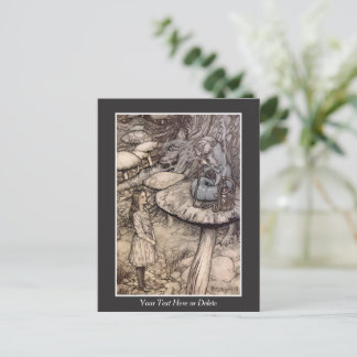 Carte Postale Votre Alice Texte/Couleur avec Caterpillar Rackham