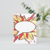 Carte Postale Votre bulle de message amusante rétro bande dessin (Debout devant)