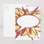 Carte Postale Votre bulle de message amusante rétro bande dessin (Devant / Derrière)