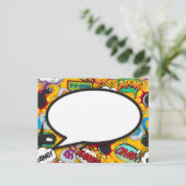 Carte Postale Votre bulle de message amusante rétro bande dessin (Debout devant)