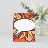 Carte Postale Votre bulle de message amusante rétro de bande des (Debout devant)