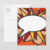 Carte Postale Votre bulle de message amusante rétro de bande des (Devant / Derrière)