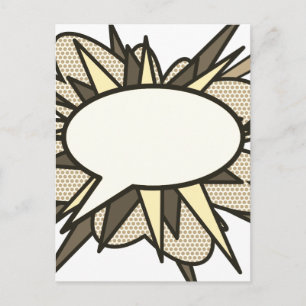 Carte Postale Votre bulle de message amusante rétro de bande des