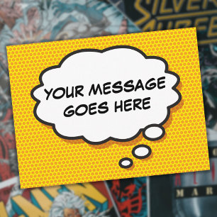 Carte Postale Votre bulle de message amusante rétro de bande des