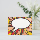 Carte Postale Votre bulle de message amusante rétro de bande des (Debout devant)