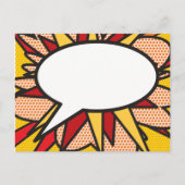 Carte Postale Votre bulle de message amusante rétro de bande des (Devant)