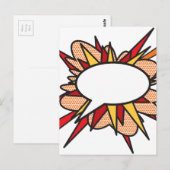 Carte Postale Votre bulle de message amusante rétro de bande des (Devant / Derrière)