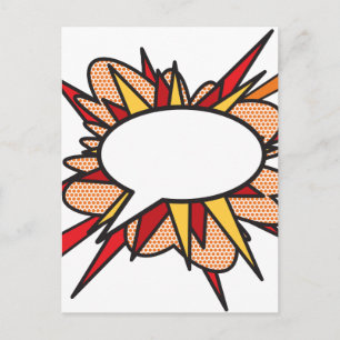 Carte Postale Votre bulle de message amusante rétro de bande des