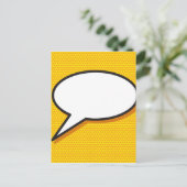 Carte Postale Votre bulle de message amusante rétro de bande des (Debout devant)