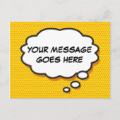 Carte Postale Votre bulle de message pensée Fun rétro bande dess (Devant)