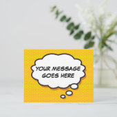 Carte Postale Votre bulle de message pensée Fun rétro bande dess (Debout devant)