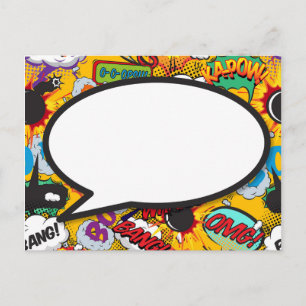 Carte Postale Votre Bulle de Texte de Message Amusant Livre de B