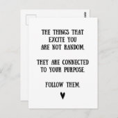 Carte Postale Votre but - Devis inspirant (Devant / Derrière)