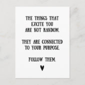 Carte Postale Votre but - Devis inspirant (Devant)