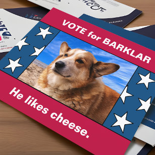 Carte Postale Votre chien dans drôle campagne électorale américa
