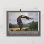 Carte Postale Votre CoIor Ailes comme Eagles Isaïe 40:31 Bible (Devant / Derrière)