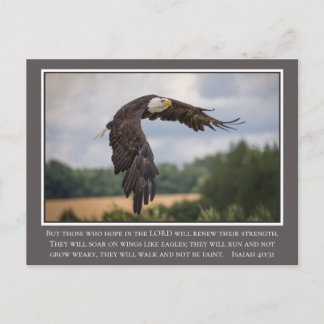 Carte Postale Votre CoIor Ailes comme Eagles Isaïe 40:31 Bible