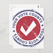 Carte Postale votre compte de vote (Devant / Derrière)