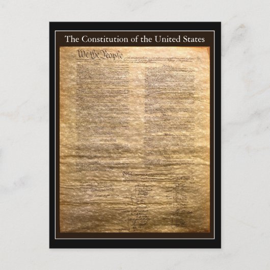 Carte Postale Votre constitution de texte/couleur des États-Unis (Devant)
