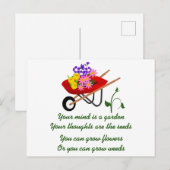 Carte Postale Votre esprit est un jardin (Devant / Derrière)