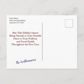 Carte Postale Votre famille Père Noël Reindeer Elf and Angel Pho (Dos)