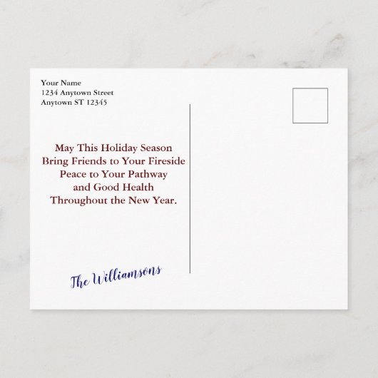 Carte Postale Votre famille Père Noël Reindeer Elf and Angel Pho (Dos)