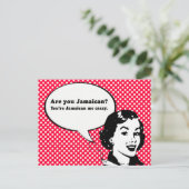 CARTE POSTALE VOTRE JAMAÏCAIN ME FOU (Debout devant)