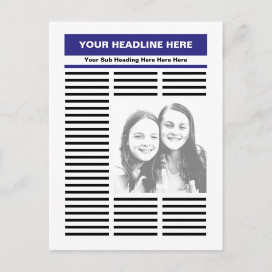 Carte Postale Votre journal (Devant)