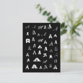 Carte Postale Votre lettre. Monogrammes faits sur commande. Noir (Debout devant)