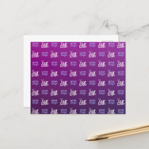 Carte Postale Votre logo 2 images ou logos d'entreprise téléch