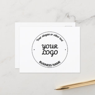 Carte Postale Votre logo avec un slogan et un nom d'entreprise m