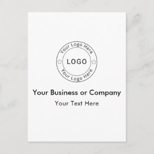 Carte Postale Votre logo d'entreprise personnalisé