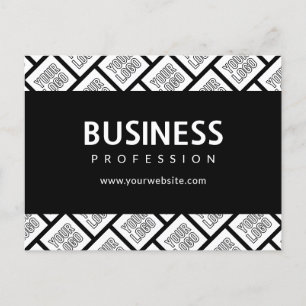 Carte Postale Votre logo en motif mosaïque et nom d'entreprise m