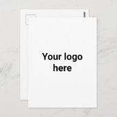 Carte Postale votre logo ici simple minimal classique (Devant / Derrière)