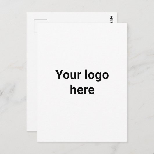Carte Postale votre logo ici simple minimal classique (Devant / Derrière)