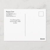 Carte Postale Votre logo, nom commercial, message, Merci Gold (Dos)