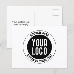 Carte Postale Votre logo ou design d'entreprise Texte éditable