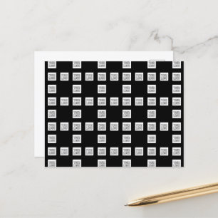 Carte Postale Votre logo ou image à motif répétitif unique