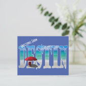 Carte Postale Votre Logo Salutations De Destin Beach Typographie (Debout devant)