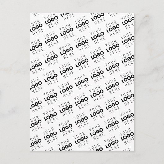 Carte Postale Votre logo simple motif diagonal répétitif (Devant)