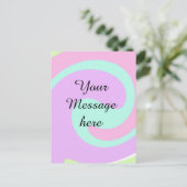 Carte Postale Votre message ici ajouter du texte nom monogramme (Debout devant)