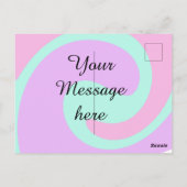 Carte Postale Votre message ici ajouter du texte nom monogramme (Dos)