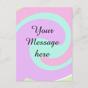 Carte Postale Votre message ici ajouter du texte nom monogramme 
