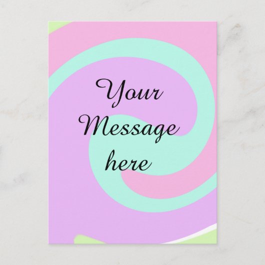 Carte Postale Votre message ici ajouter du texte nom monogramme (Devant)