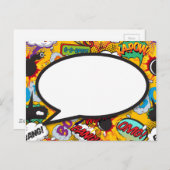 Carte Postale Votre message Voix Bubble Amusant Retro Comique Li (Devant / Derrière)