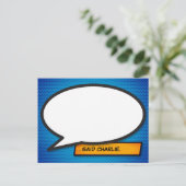 Carte Postale Votre message Voix Bubble Amusant Retro Comique Li (Debout devant)